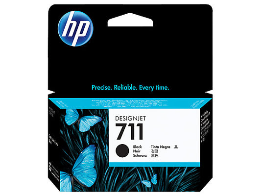 HP 711 38-ml Black DesignJet Ink Cartridge, CZ129A