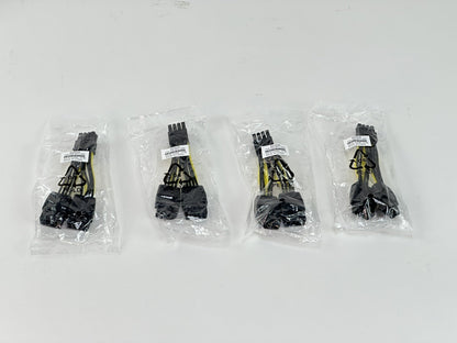 Lot of 4 Nvidia GPU Graphic Card Power Cable Dual 8-pin PCI-e to 8 pin EPS CPU