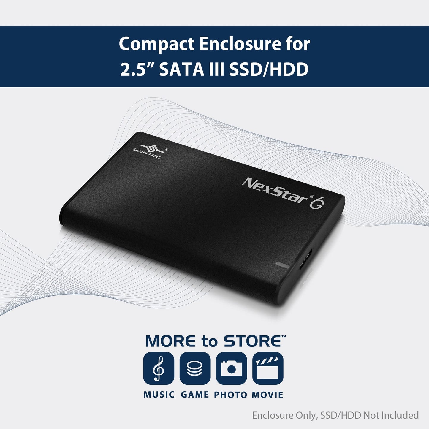 Vantec NST-268S3-BK Hard Vante|NST-268S3-BK VAN RD NST268S3BK 2.5 SATA3 USB3.2 E