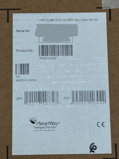 HPE P35418-B21 DL385 Gen10 Plus v2 2XFF 4x U.3 Premium Secondary Riser Kit