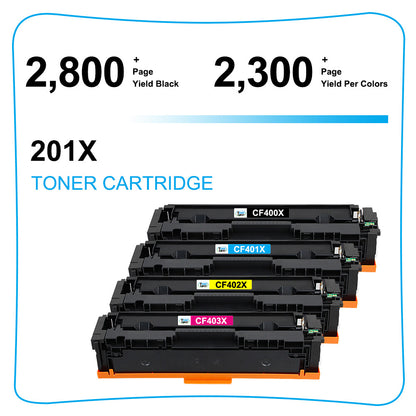 4 PACK Compatible For HP LaserJet Pro MFP M277dw M252dw Toner CF400X 201X ink