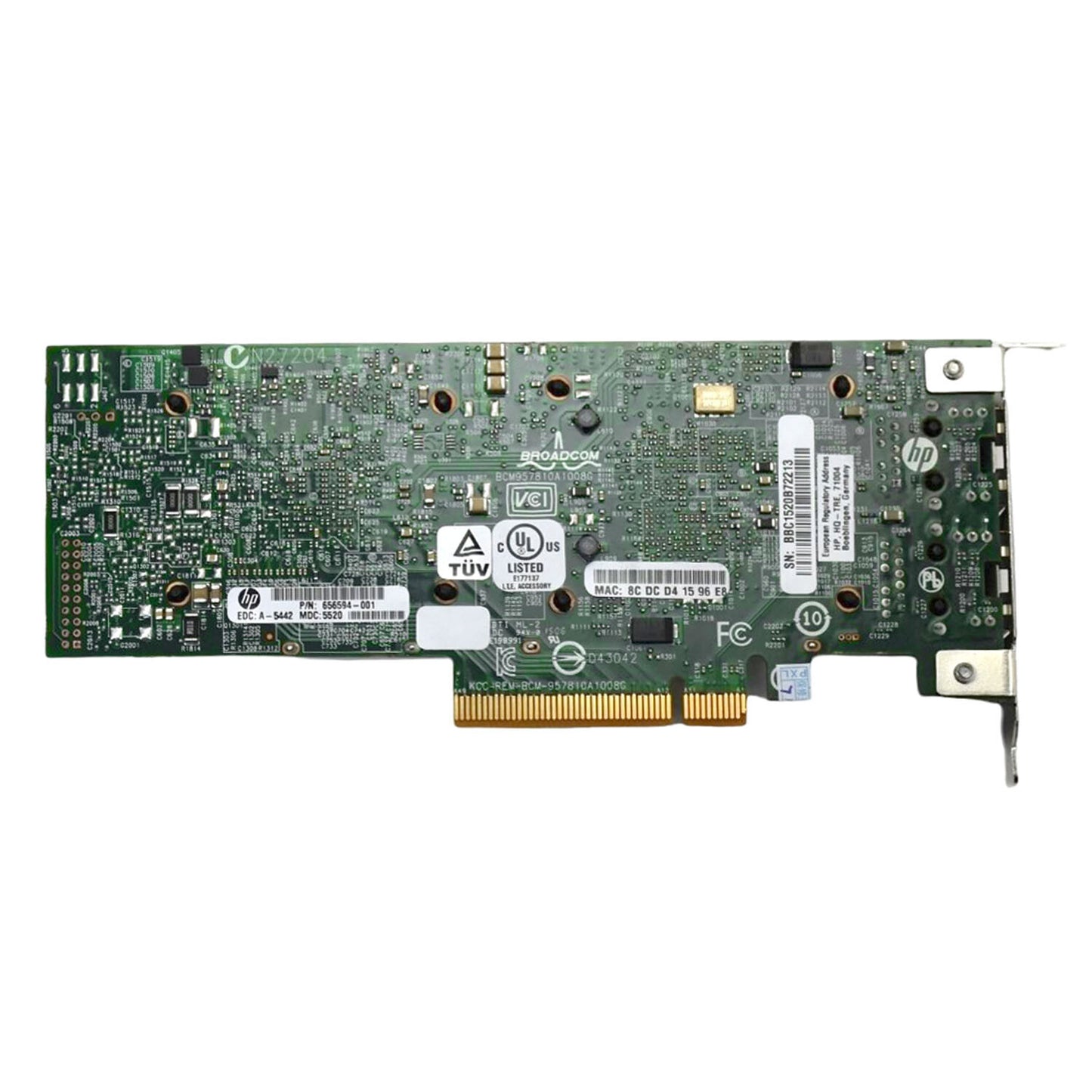 HP 530T 10Gb 2-Port PCIe Ethernet Adapter Low-Profile Card 656596-B21 656594-001