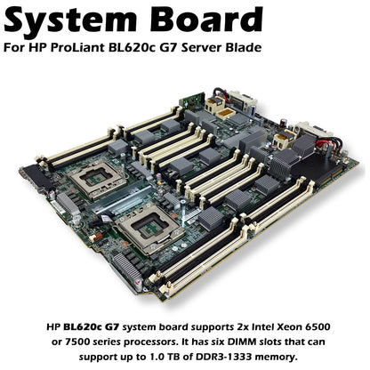 Genuine HP ProLiant BL620c G7 (Gen7) Server Blade Motherboard 644496-001