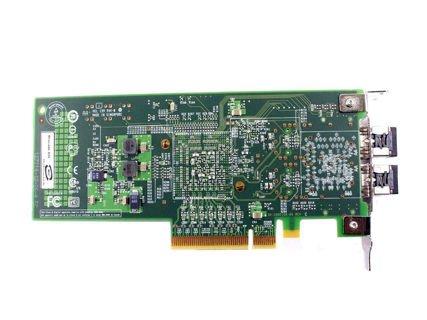 Brocade 825 Dual Port 8 Gbps FC Host Bus Adapter 7T5GY KKYWJ BR-825 w/ 2 8GB SFP