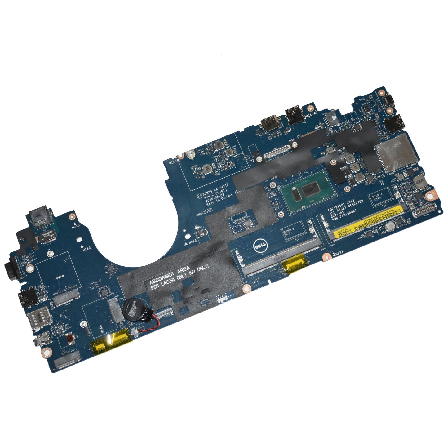 Dell Latitude 5590 Laptop Motherboard i5-8250U 1.6GHz Quad-Core LA-F411P 18JMR