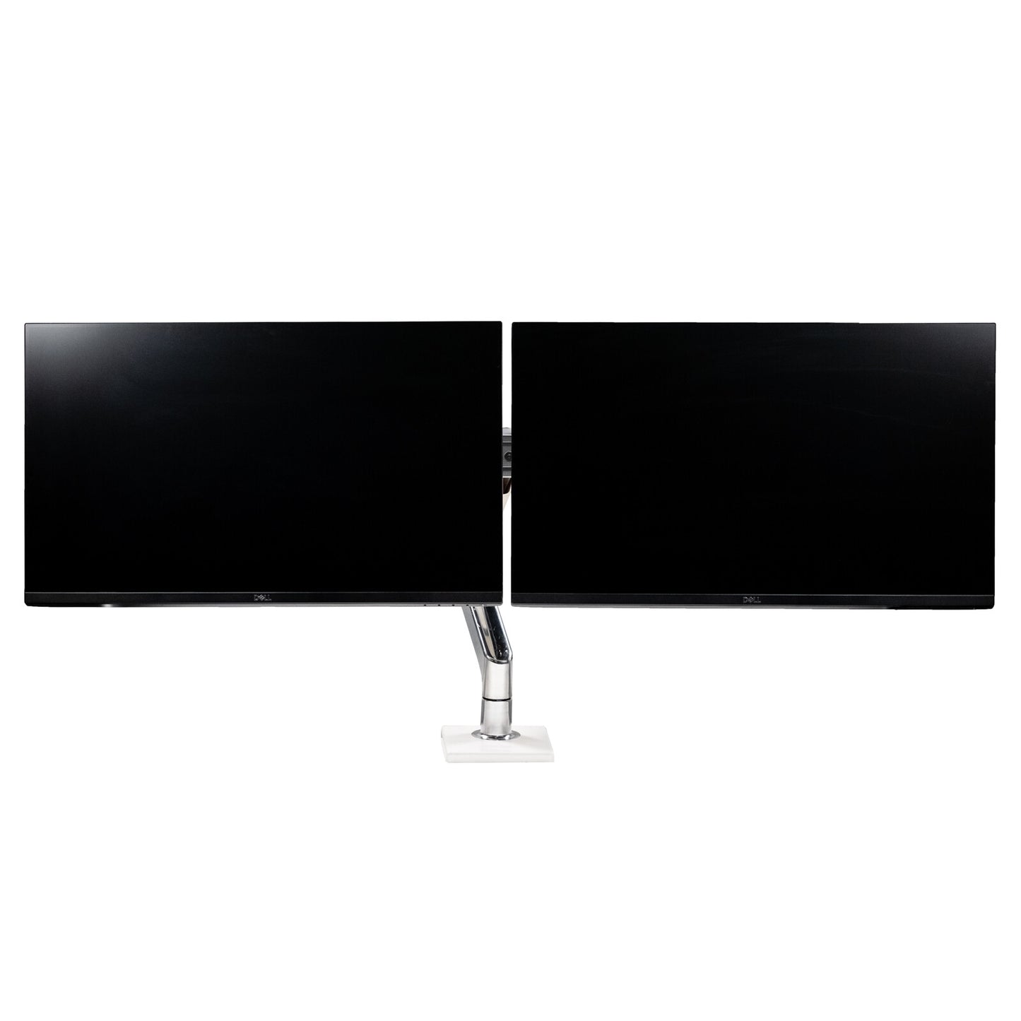 Dual Dell P2719H 27" Ultrathin Monitor w/ Dual Adjustable Humanscale Clamp Stand