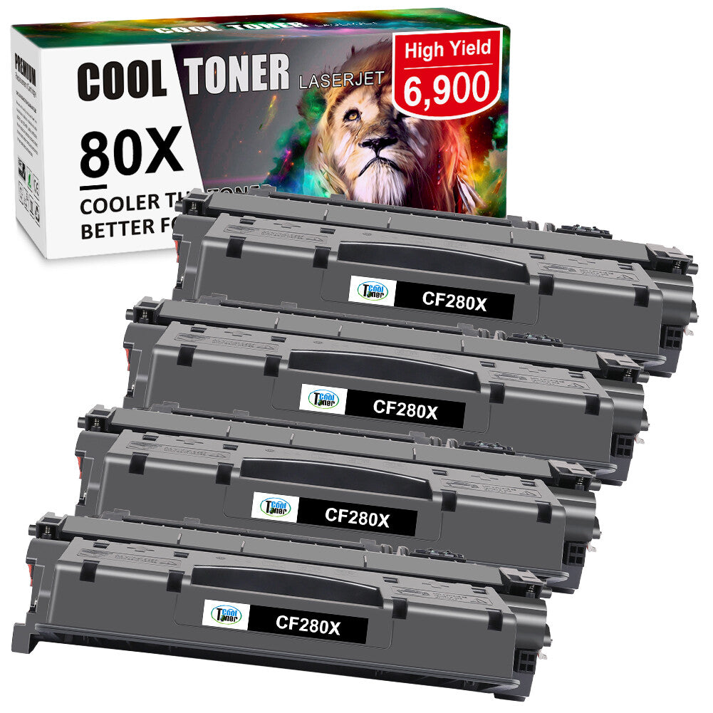 4PK CF280X 80X Compatible Toner Cartridge for HP LaserJet Pro 400 M401n M401dne