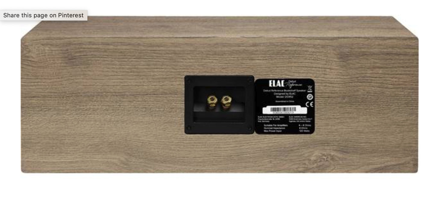 Elac Debut Reference DCR52 2-Way Center Channel Speaker DCR52-W (White/Oak)
