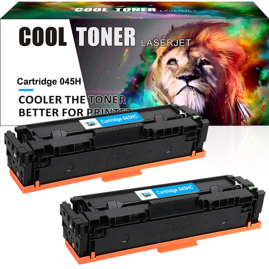 2PK Cyan Toner Compatible for Canon 045H imageCLASS MF632CDW MF634CDW LBP612CDW