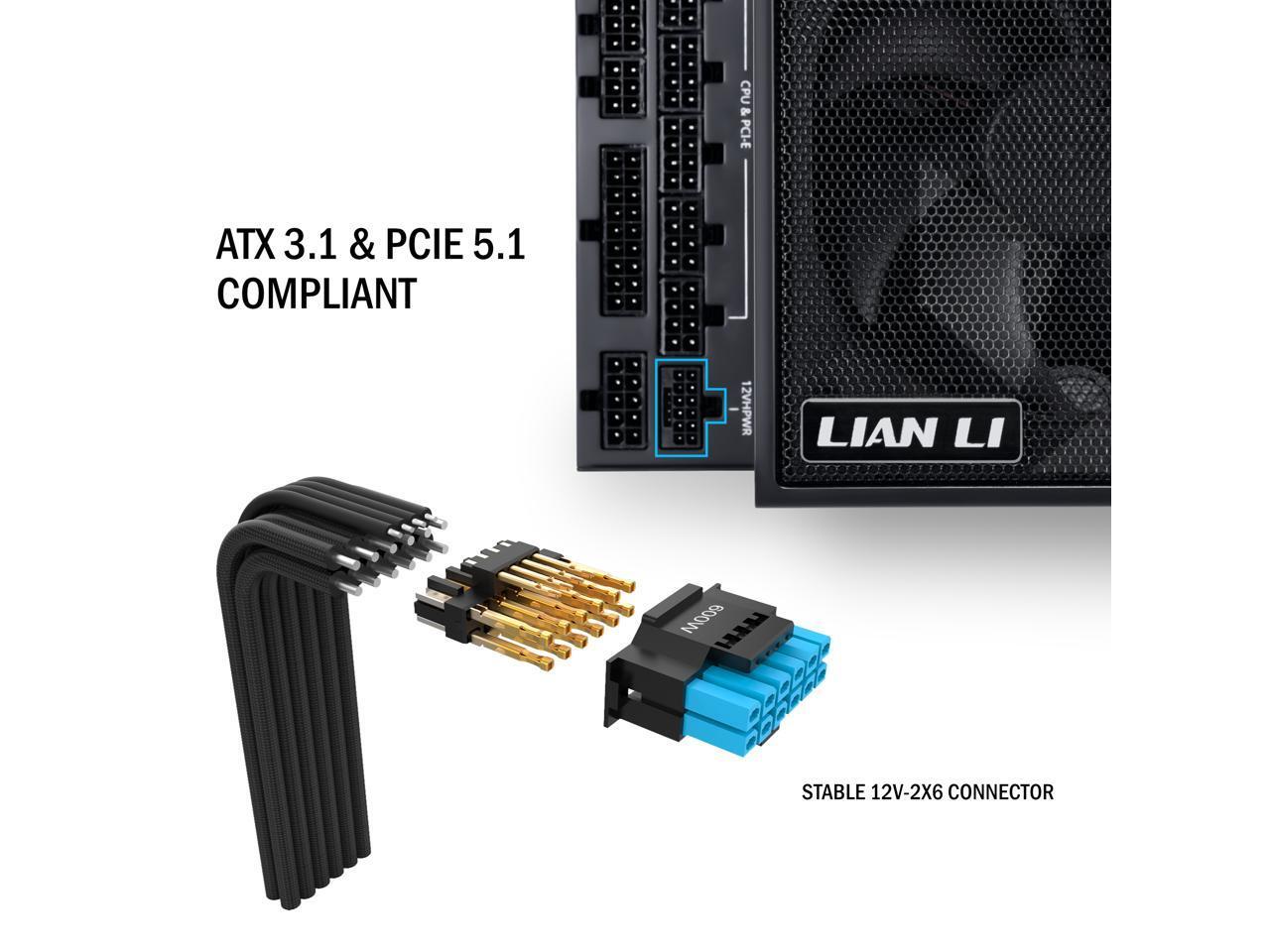 Lian Li Edge Series-1000W Full Modular Power Supply-80 PLUS Platinum-ATX 3.0, 3.