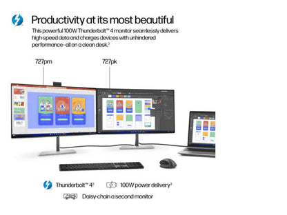 HP Series 7 Pro 27 inch 4K Thunderbolt 4 Monitor - 727pk 27" 4K UHD (3840 x