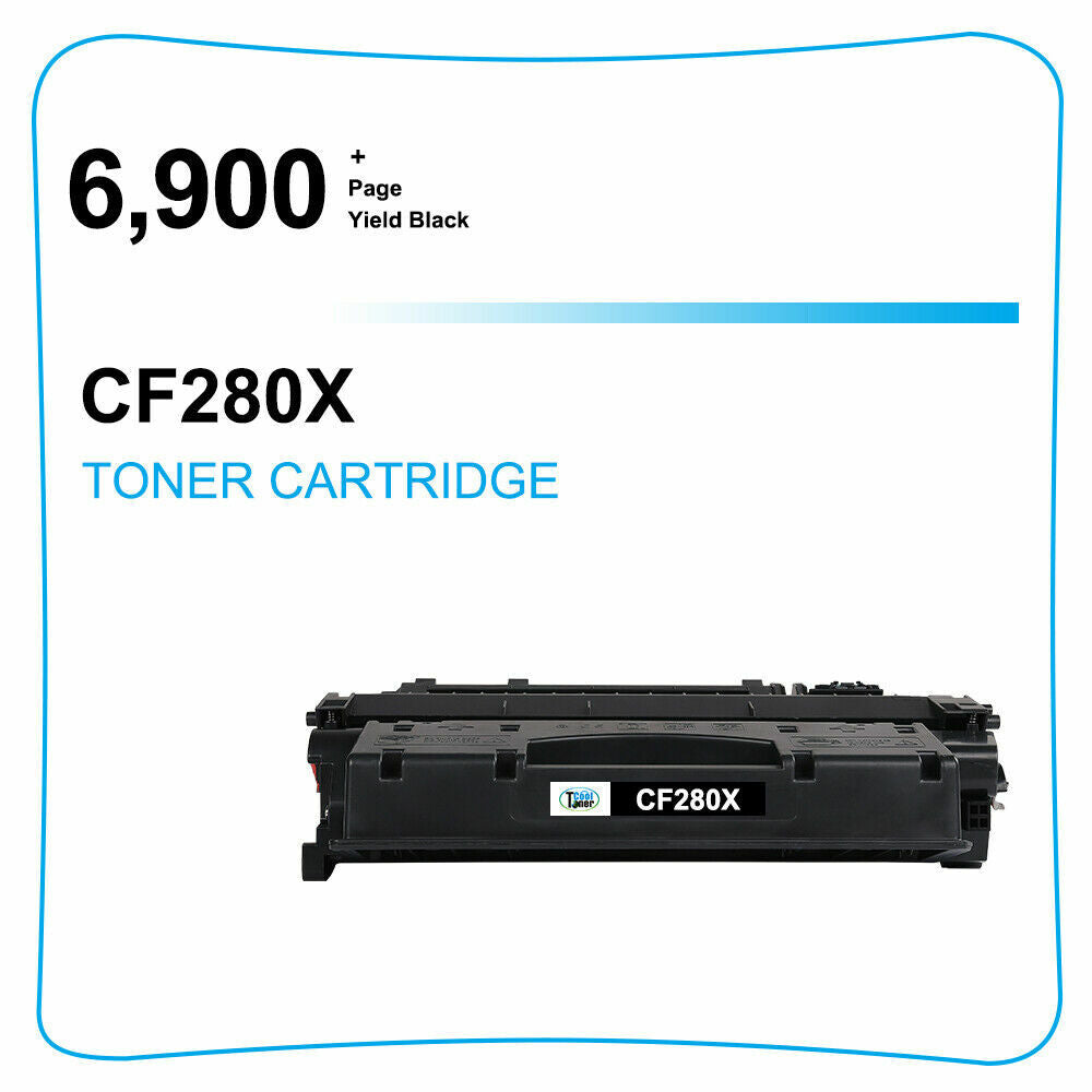 8PK Black CF280X 80X Toner Cartridge For HP LaserJet Pro 400 M401d M401dw M425dn