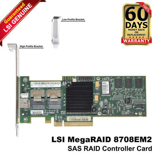 Lenovo LSI MegaRAID SAS 8708EM2 8-Ports 3Gbps PCI x8 Controller 03X3619 LSI00187 (NOT FOR HOME PC)