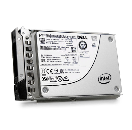 Dell DC S4500 04T7DD 960GB SATA SSD 6Gb/s 2.5" G14 G15 G16 Tray