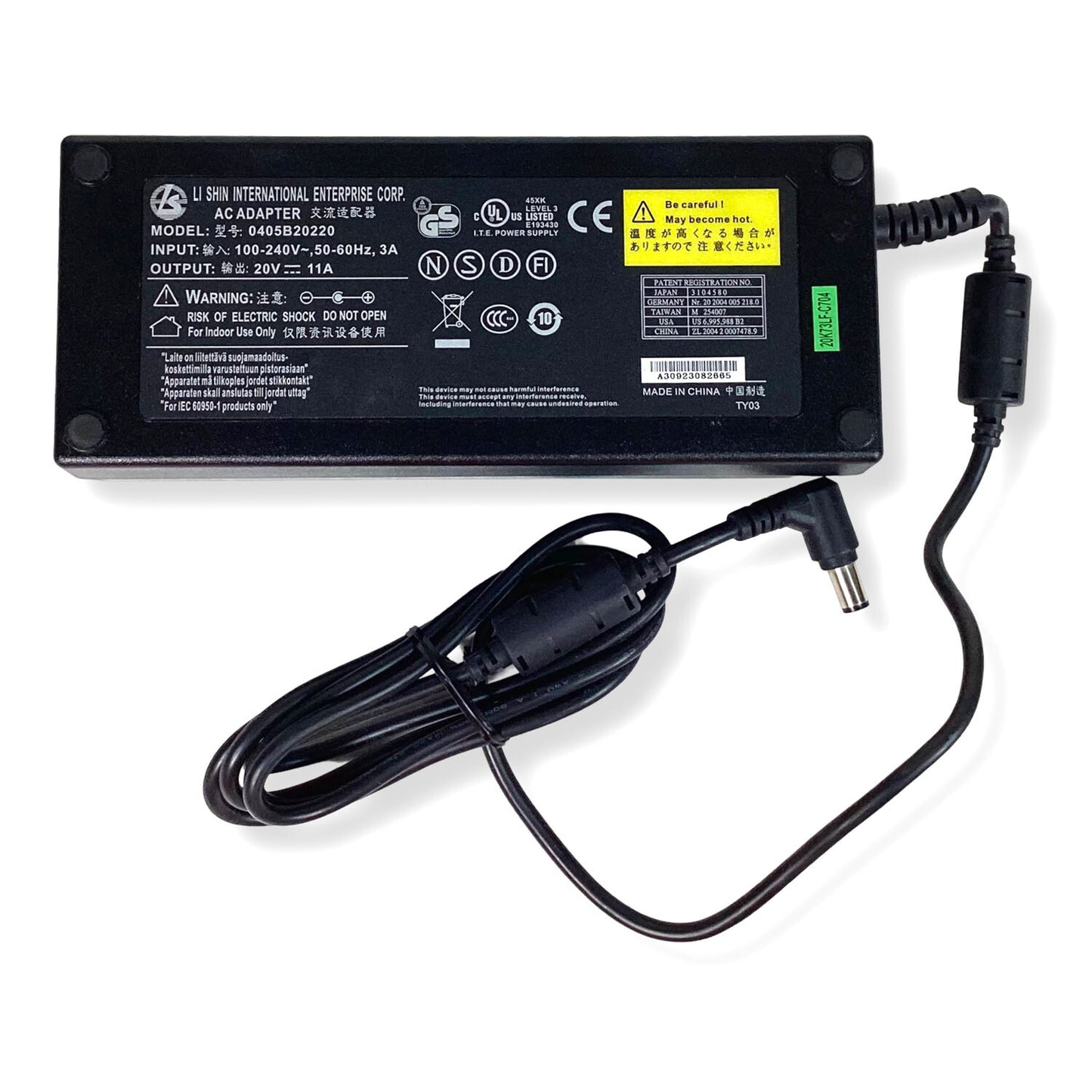 Li Shin International AC Adapter 0405B20220 220W 20V 11A
