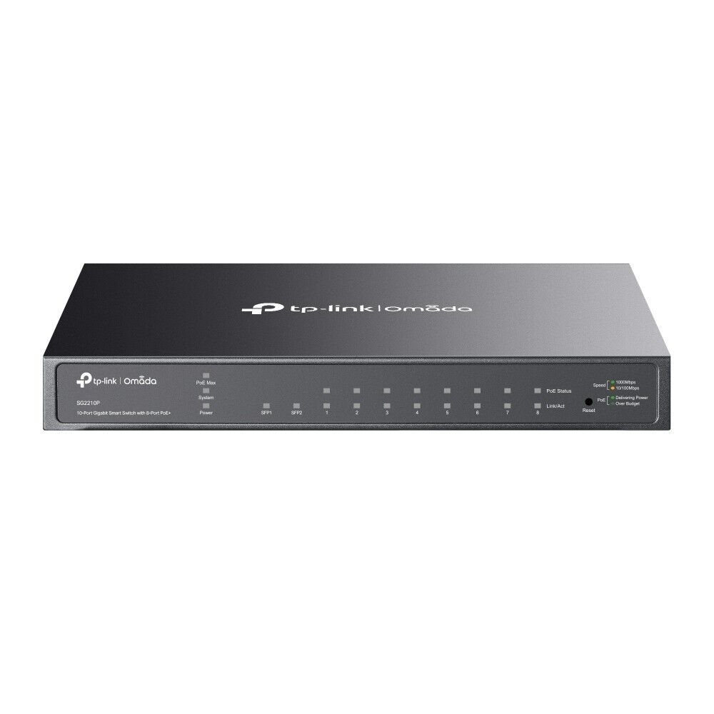 TP-Link SG2210P | Omada 8-Port Gigabit PoE Smart Managed Switch | 2* SFP Port