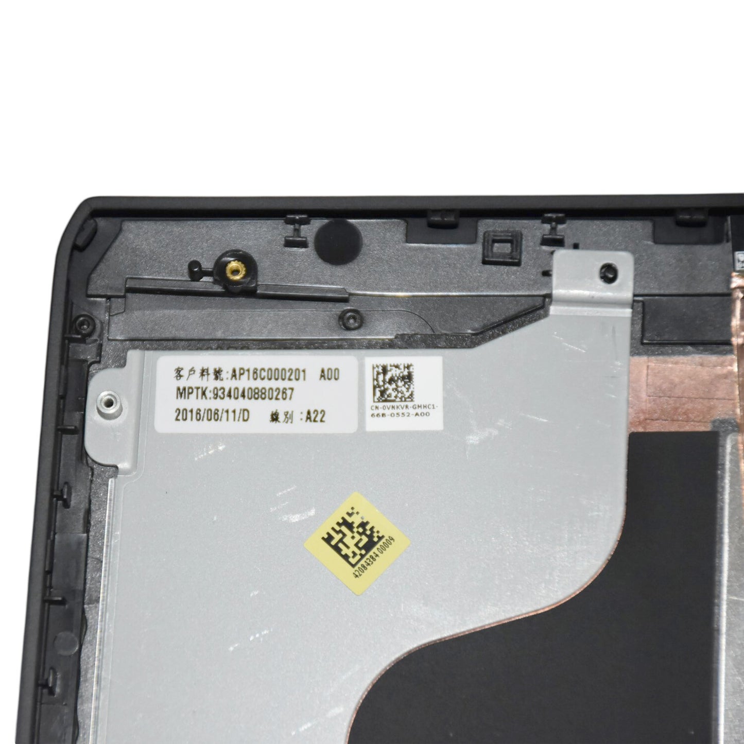Dell Alienware 13 R2 LCD Back Cover Assembly 13.3" with Hinges Non-Touch VNKVR