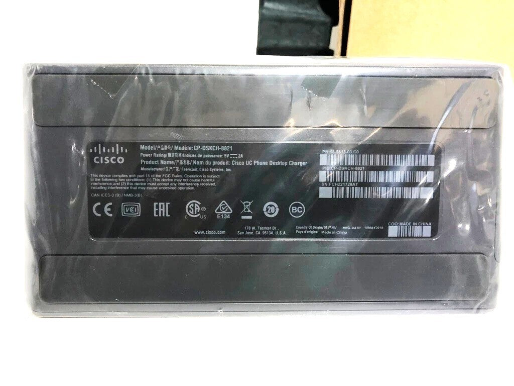 Cisco CP-DSKCH-8821 Desktop Charger Docking Station Stand Speaker for CP-8821
