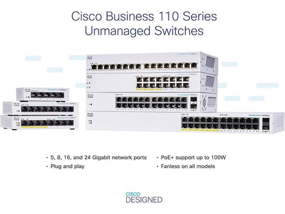 Cisco Systems, Inc. CSC-CBS110-8T-D-NA CH Cisco|CBS1108TDNA R Network Commercial
