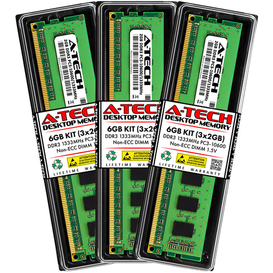 6GB Kit 3x 2GB DDR3-1333 DIMM Corsair TR3X6G1333C9 Equivalent Desktop Memory RAM