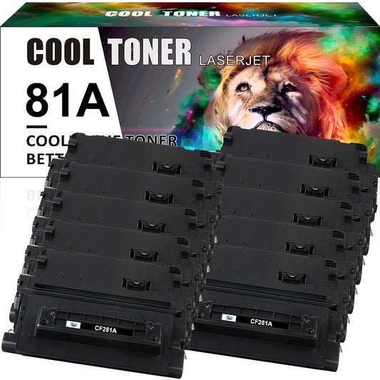 10PK CF281A Toner Compatible for HP 81A LaserJet M605X M606DN MFP M630z M630dn