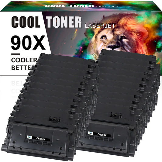 12PK CE390X Black Toner Compatible with HP 90X LaserJet Enterprise 600 M602 M603