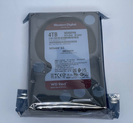 Western Digital WD40EFRX 4TB NAS HDD 3.5" SATA 64MB 5400RPM Hard Drive