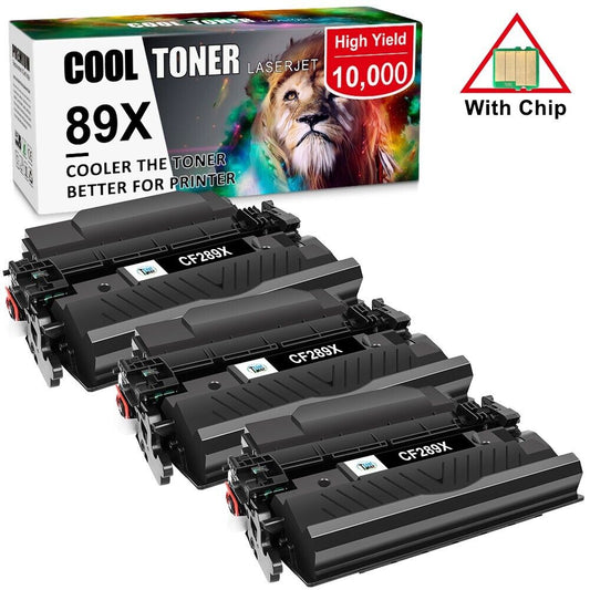 [With Chip]3PK Toner CF289X 89X Compatible With HP MFP M528dn M528f M507x M507n