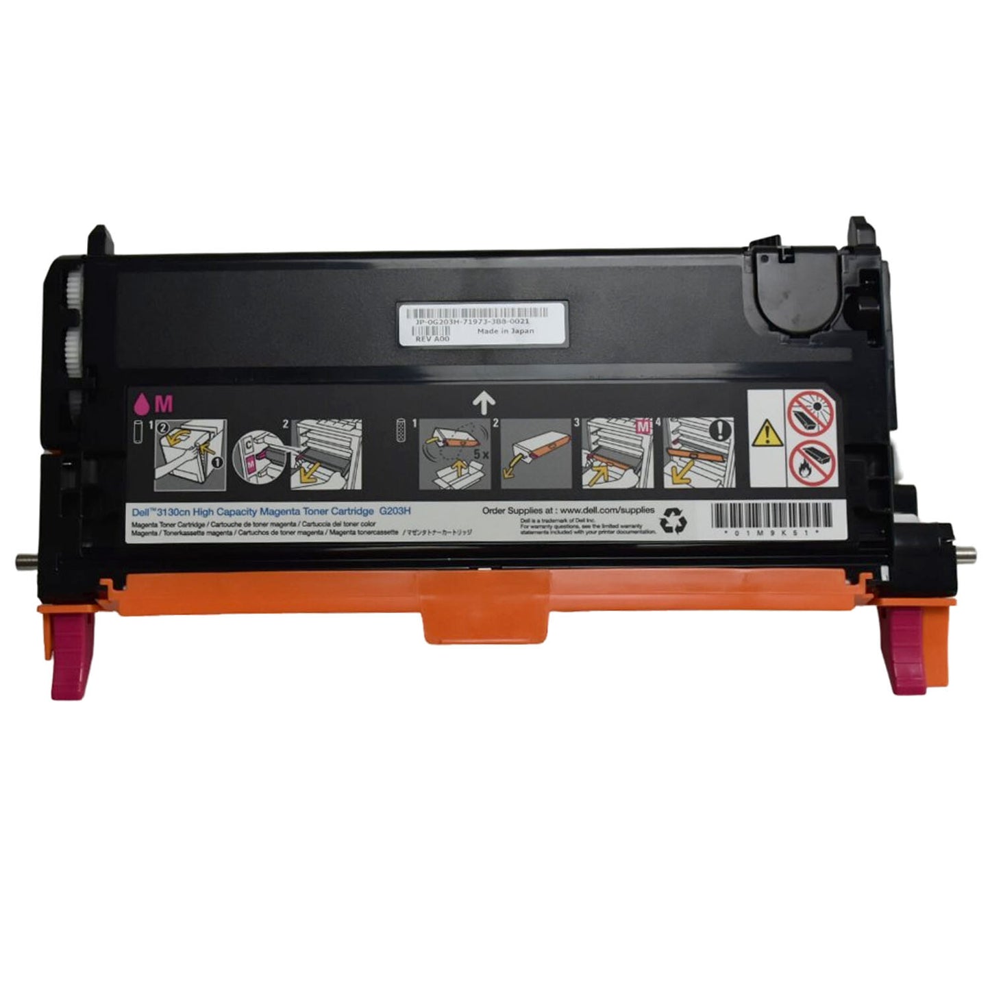 Genuine Dell 3130CN Laser Printer 9000 Yield Toner Cartridge MAGENTA G203H H514C