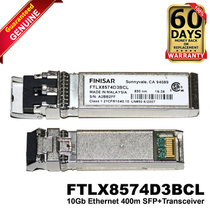 Lot of 50 Finisar FTLX8574D3BCL 10Gb SFP+ 850nm SR LC MMF Transceivers