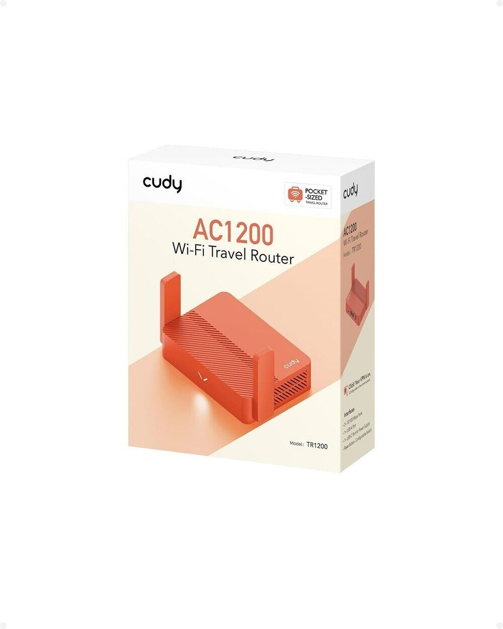 Cudy TR1200 | AC1200 Pocket-Sized Wi-Fi Travel Router / Extender / Repeater