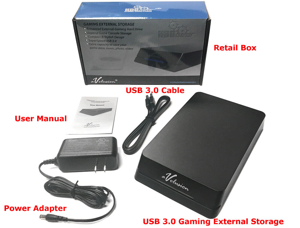 Avolusion 4TB HDDGear Pro External USB 3.0 Gaming Hard Drive for XBOX ONE X, S
