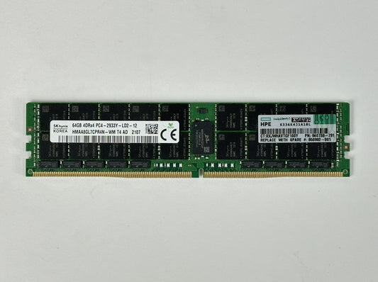 HPE 1x 64GB 4DRx4 PC4-2933Y-L ECC LRDIMM DDR4 RAM Memory SK Hynix 840759-791 (NOT FOR HOME PC)