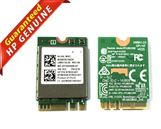 Lot of 5 Genuine HP RTL8822BE 915623-001 Bluetooth Wifi Card U98H133 915622-001