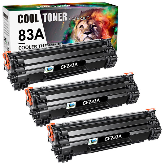 3x Black CF283A 83A Toner Compatible with HP LaserJet Pro M127fn M127fw M128fw