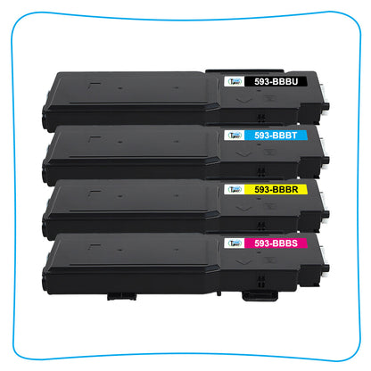 5 Pack Black Color Toner Set Compatible for Dell C2660dn C2665dnf HY Cartridges