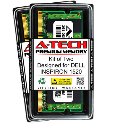 4GB 2x 2GB PC2-5300 DDR2 667 MHz Memory RAM for DELL INSPIRON 1520