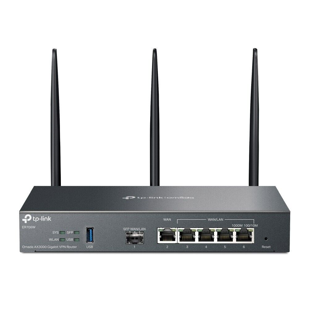 TP-Link ER706W | Omada AX3000 6-Port Wireless Gigabit Multi-WAN VPN Router