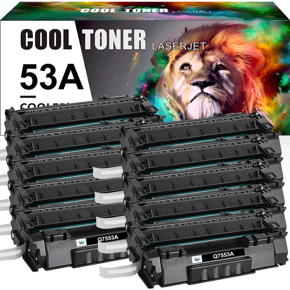 10 Pack Q7553A Black Toner Cartridge For HP LaserJet M2727nfs MFP P2014D P2014N