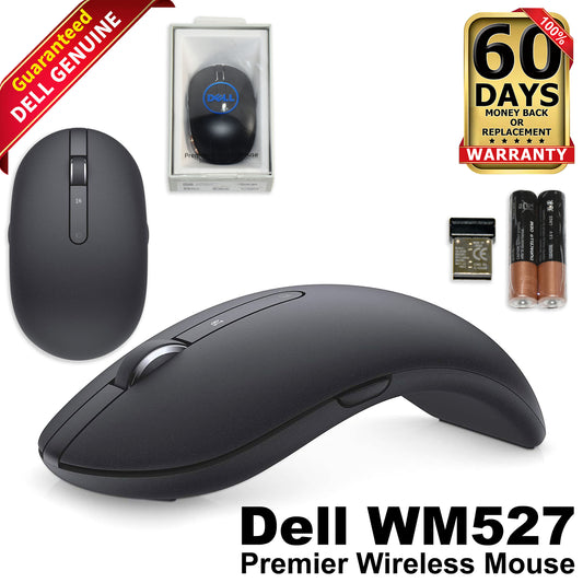 Dell WM527 Premier Wireless Mouse Bluetooth 4.0 + USB Dongle 1600DPI Black X9F7T