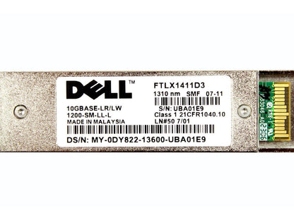 Dell FTLX1411D3 10GBase-LR/LW XFP Transceiver Module 1200-SM-LL-L DY822 0DY822