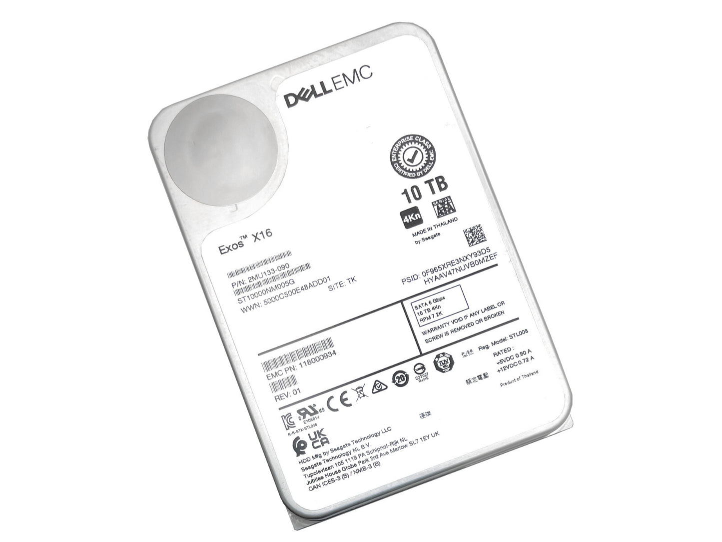 DELL / Seagate ST10000NM005G 10TB 7200RPM SATA 6Gb/s 256MB Enterprise 3.5in. HDD