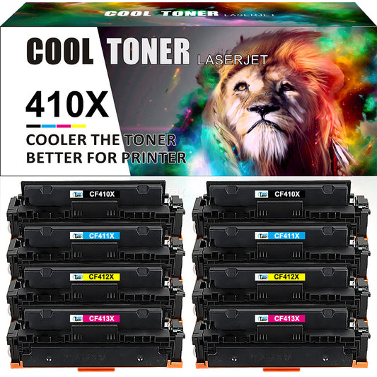 8PK CF410X Toner Compatible with HP Color Laserjet pro M452dn MFP M477fnw M377