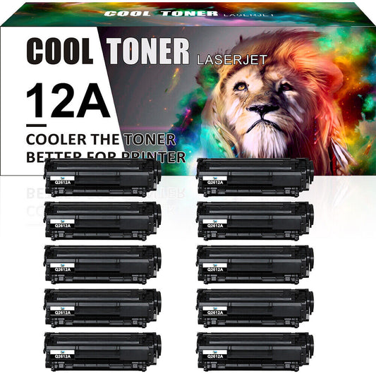 10x Toner Compatible with HP Q2612A 12A LaserJet 1012 1018 1020 3015 3020 1010
