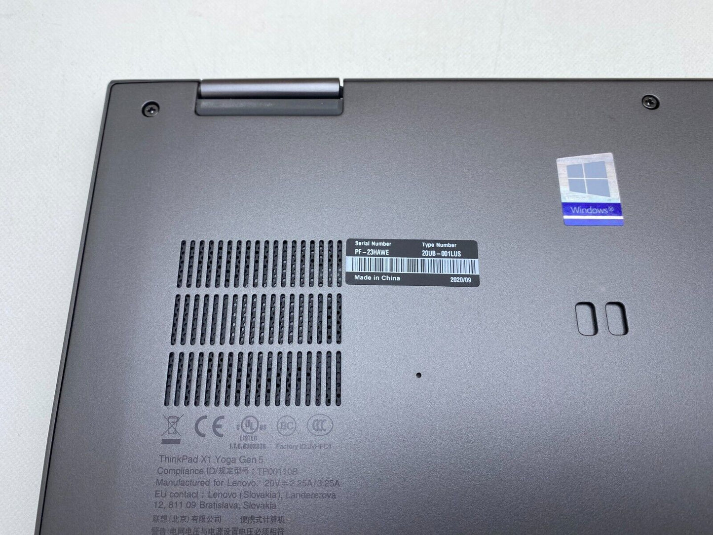 Lenovo ThinkPad X1 Yoga 5th Gen 14" (256GB, Core i7 10th Gen. , 8GB, Touch, Pen