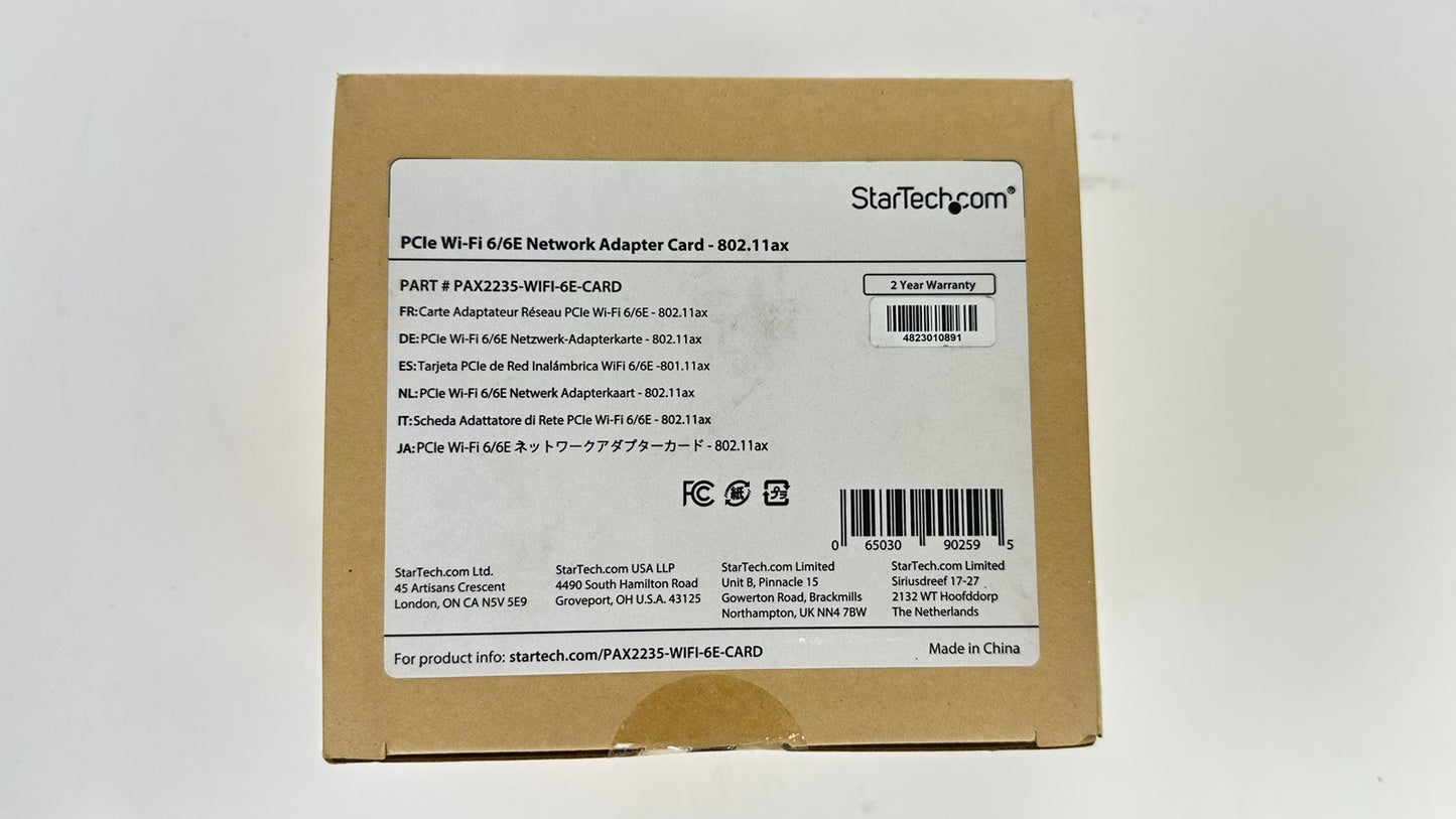 StarTech Wi-Fi 6E PCI-e Adapter Network Card w/Bluetooth 5.3 Mag Base 2x Antenna