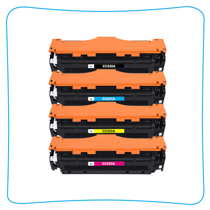 4P For HP LaserJet CP2025dn CP2025n CM2320nf MFP Color Toner CC530A 304A ink