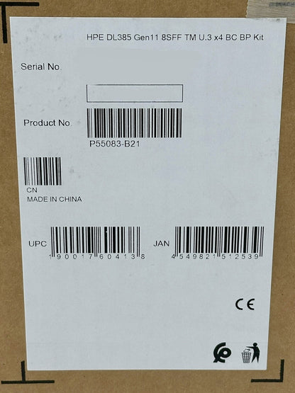 HPE ProLiant DL345 DL385 Gen11 8SFF Tri-Mode U.3 x4 BC Backplane Kit P55083-B21
