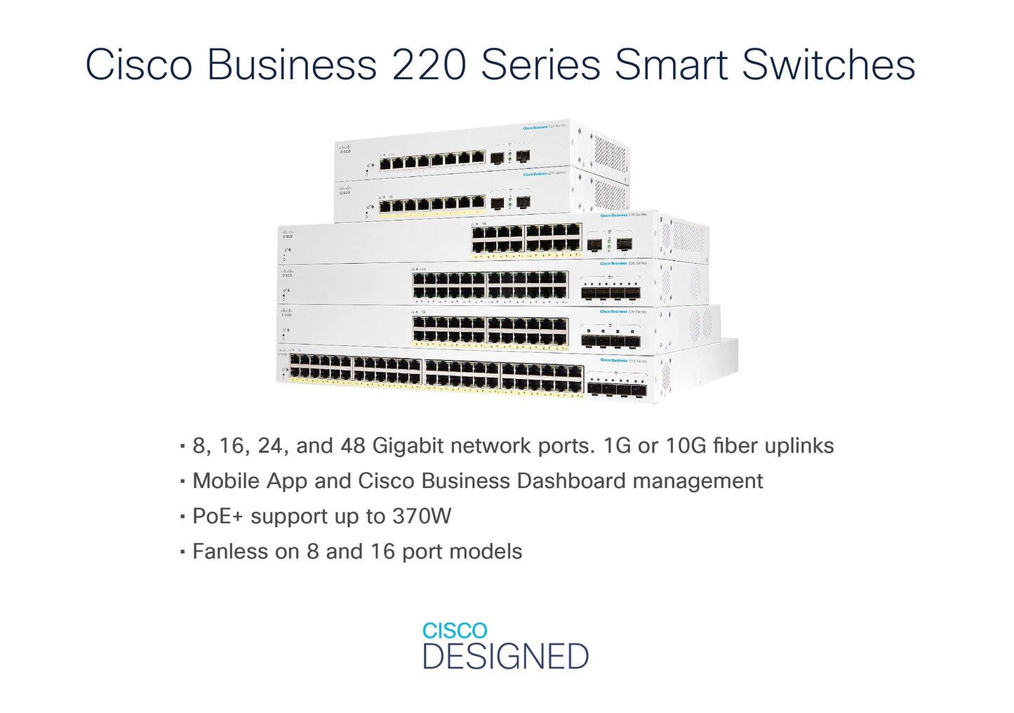 Cisco Systems, Inc. CBS2208FPE2GNA CH Cisco|CBS2208FPE2GNA R Network Commercial