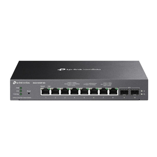 TP-Link SG2210XMP-M2 | Omada 8-Port 2.5Gbps PoE+ Smart Switch | 2* 10GbE SFP+